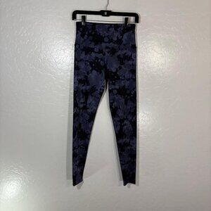 Onzie Leggings Womens Medium Black Tie Dye High Rise Yoga Pants Ankle Athletic